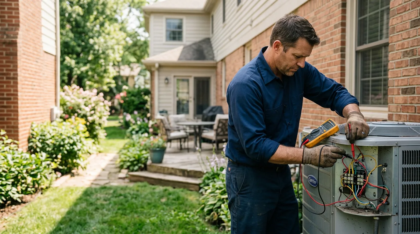 HVAC technician working near Tower City, PA